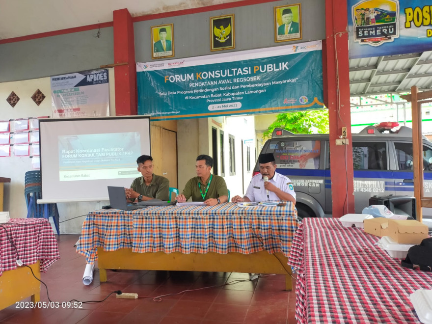 Pelaksanaan Forum Konsultasi Publik Kegiatan REGSOSEK di Desa Plaosan